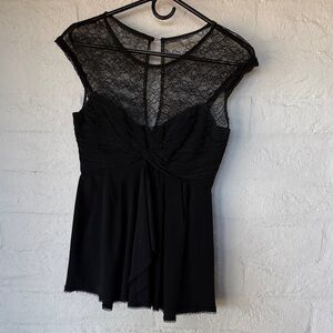 BCBG Max Azria XS Elegant Black Lace Top